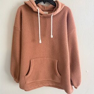 Women’s Madewell (Re) Sourced Fleece Bubble Sleeve ‘Faded-Earth’ Hoodie